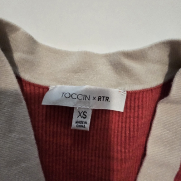 Toccin Sleeveless Button Front Midi Casual Dress V-neck Sleeveless Size XS - Picture 7 of 11